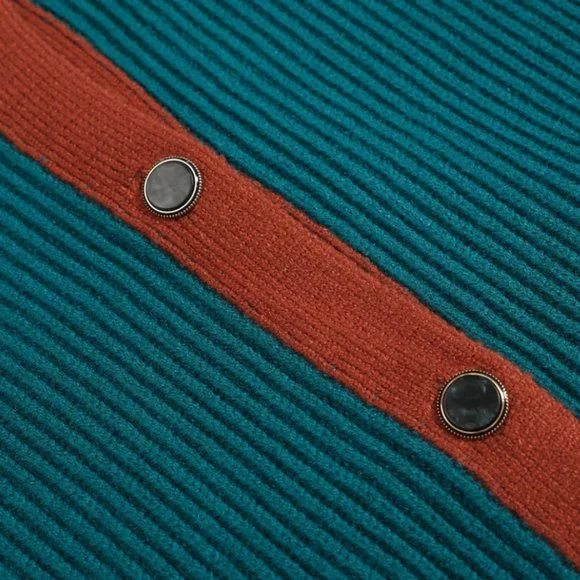 OXKNIT Malachite Green Long Sleeve 100% Cotton Knit Wear Cardigan XXL NWT - Picture 4 of 9